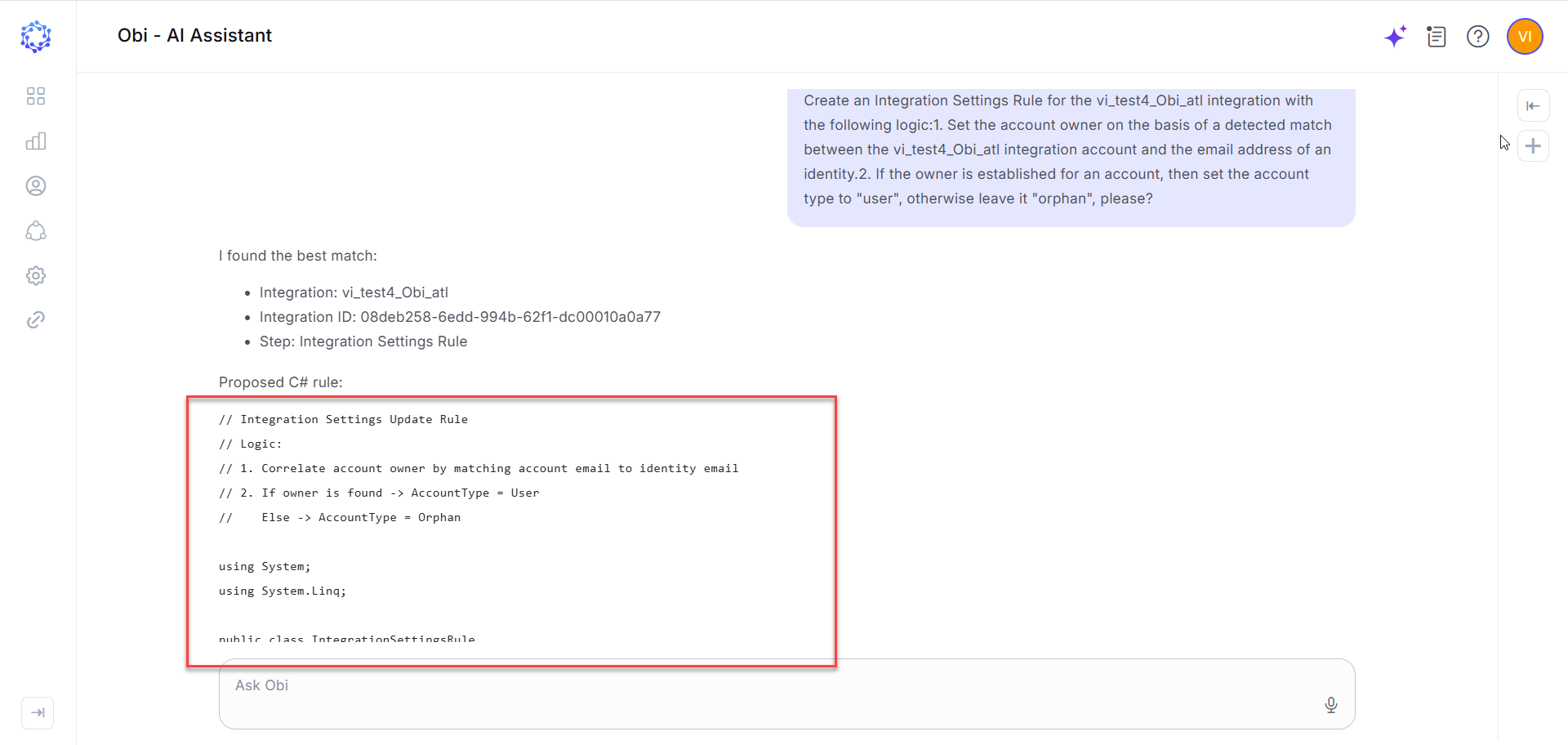 Non-compiled code