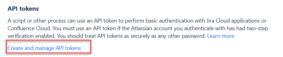 Manage API tokens Manage API tokens