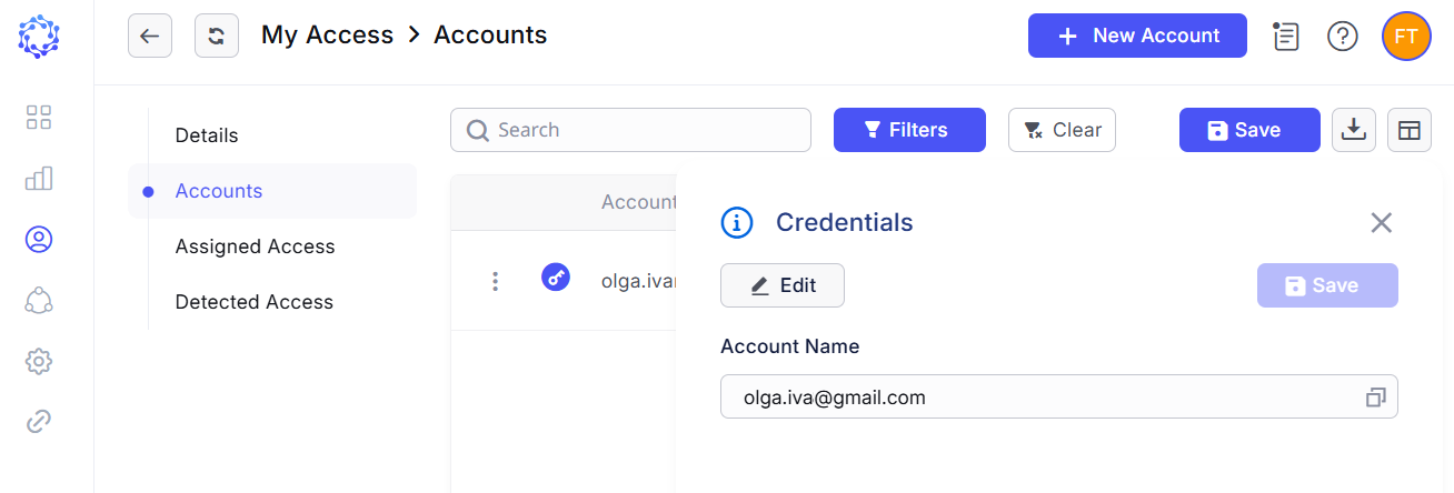 Atlassian account example created via ObserveID