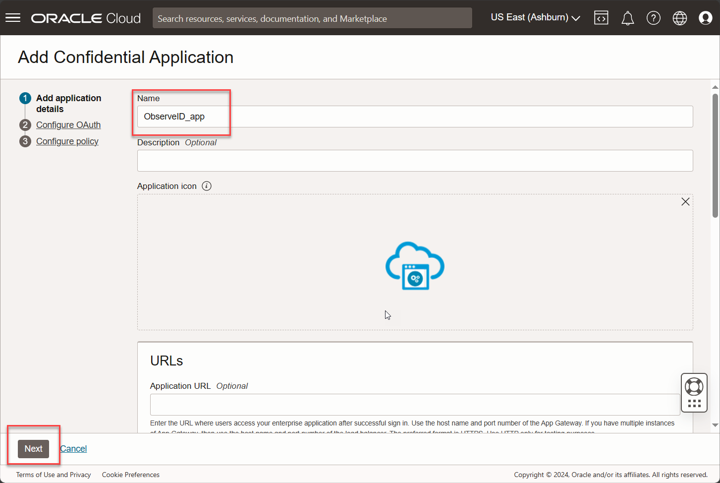 Defining a name for the app