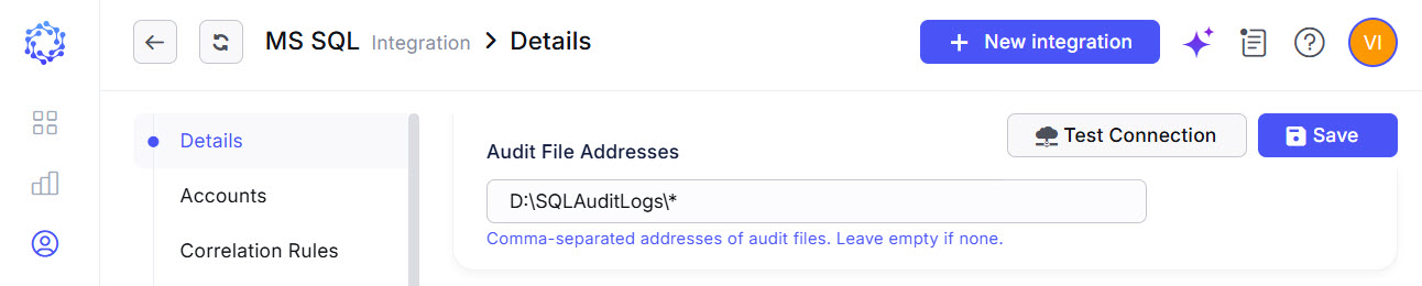Audit File Addresses