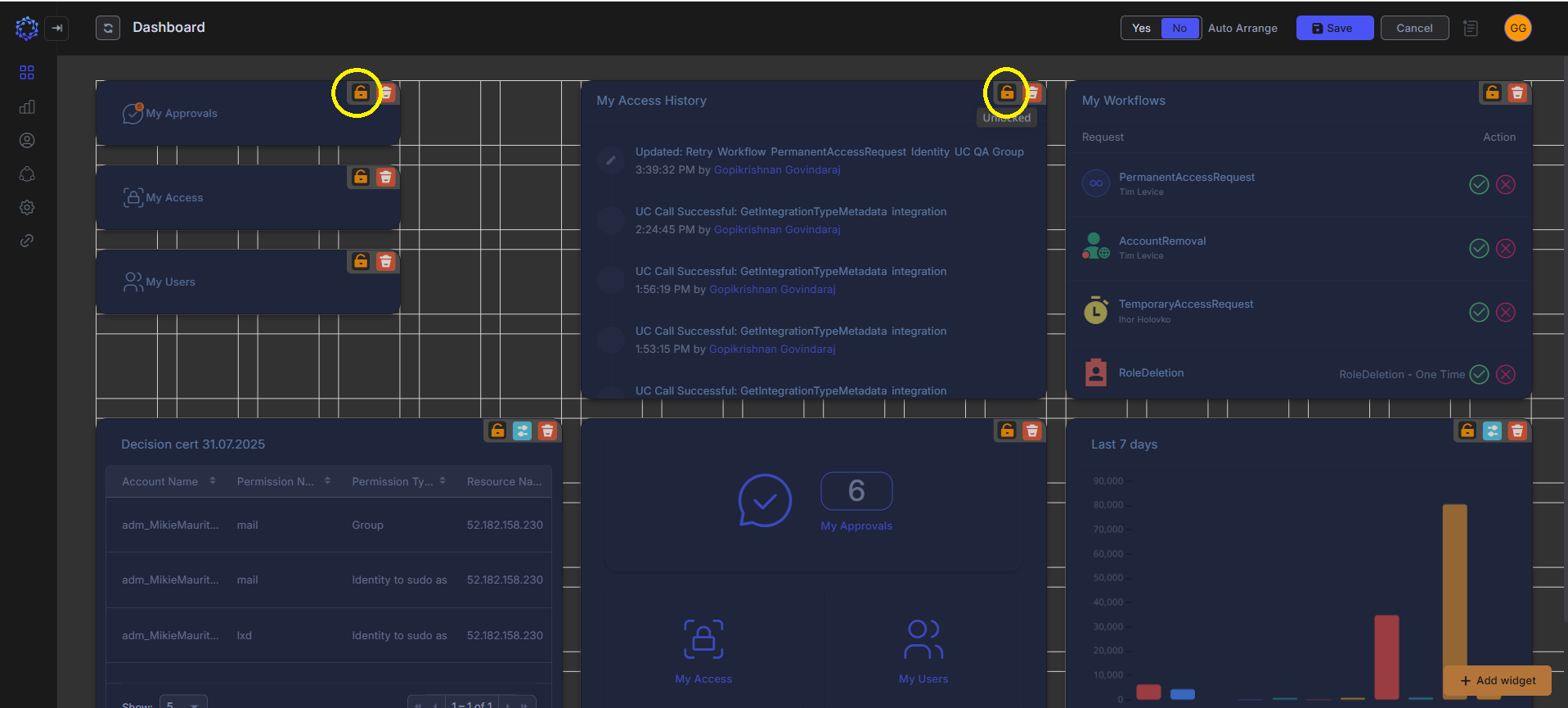 Dashboard Enhancements