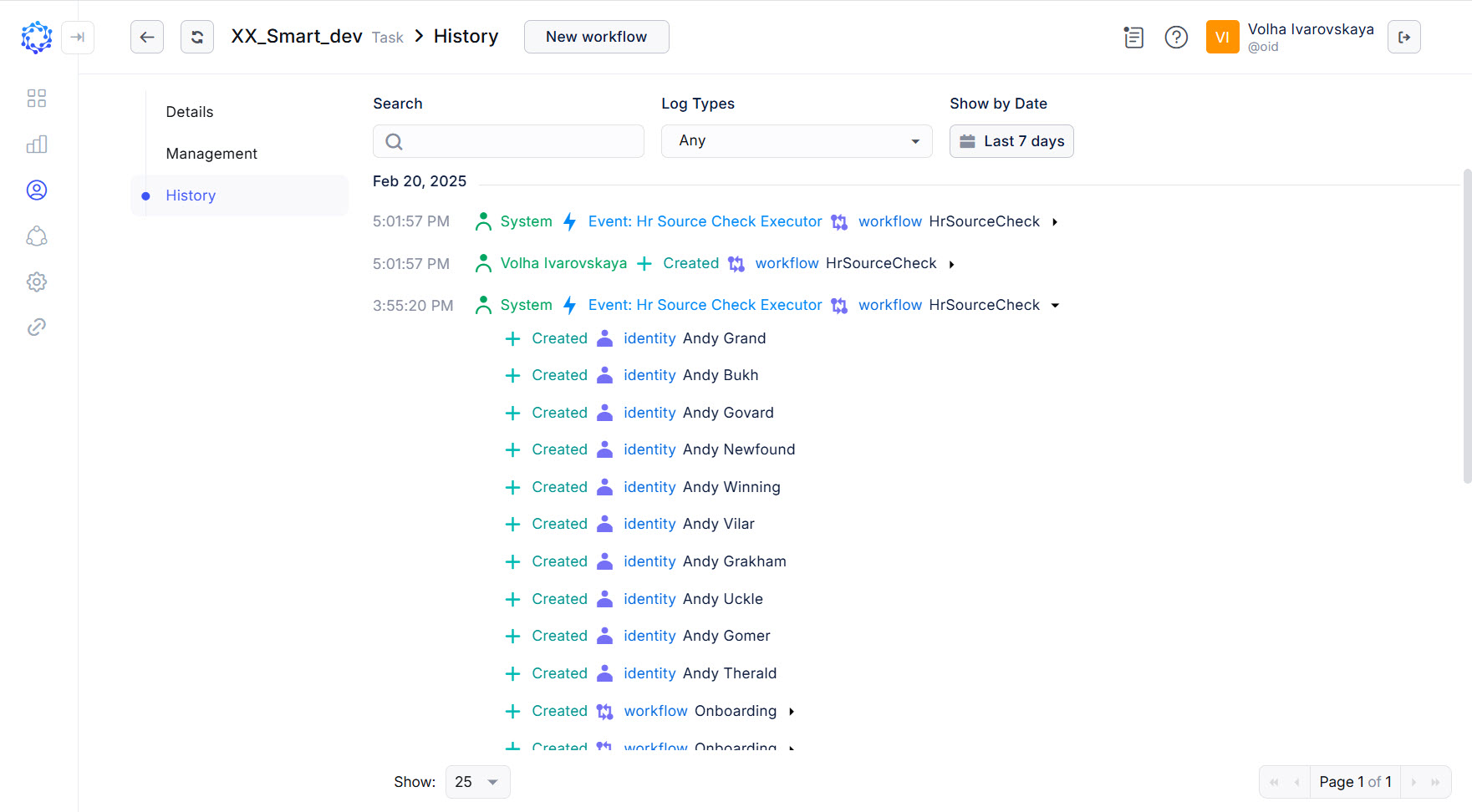 History of the HR Source Check task