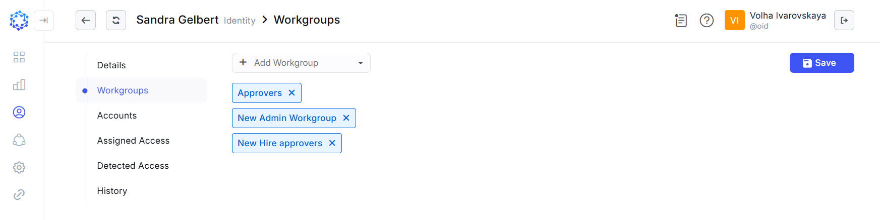 Identity membership in Workgroups