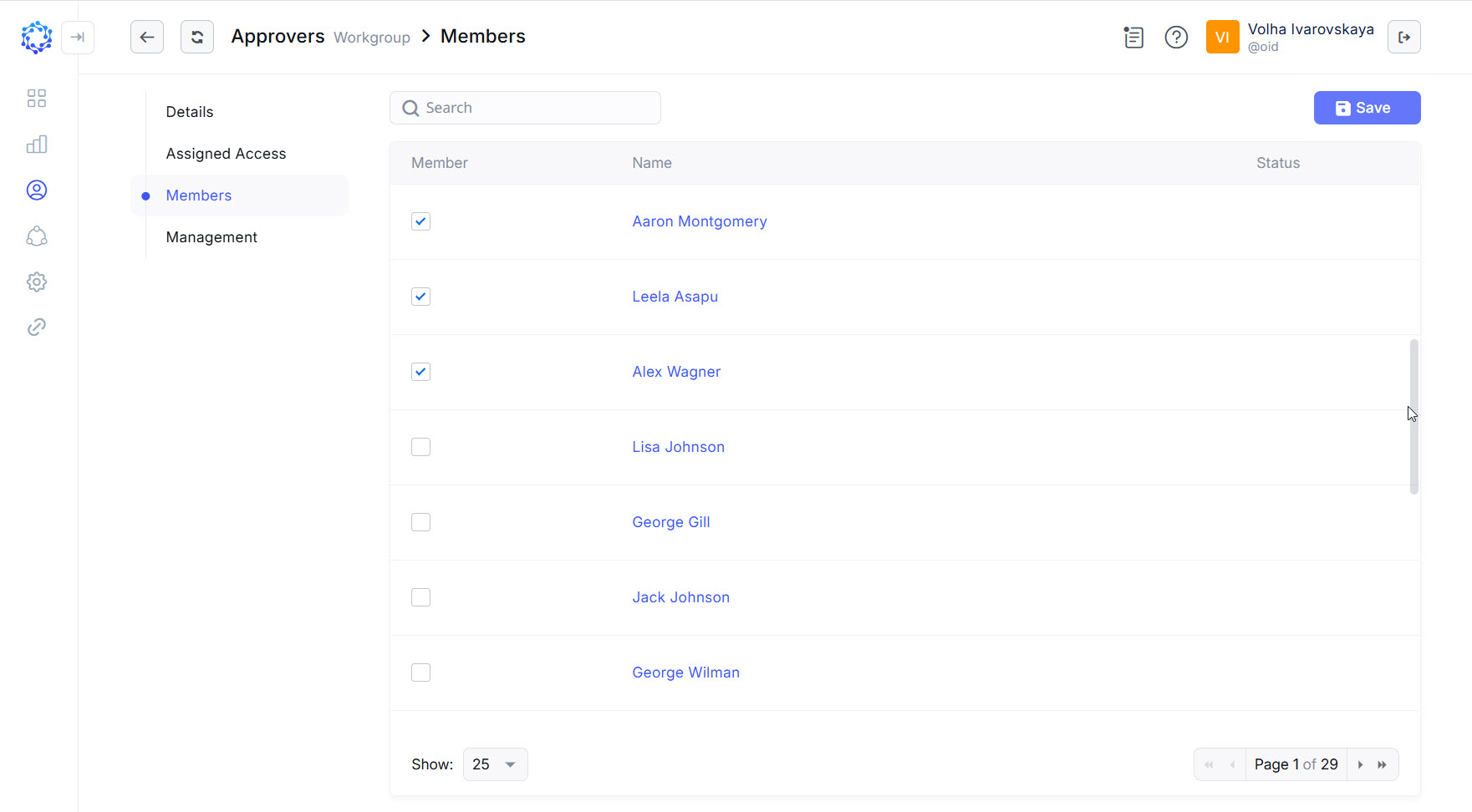 Members of a Workgroup